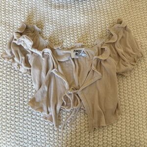 Princess Polly Puff Sleeve Crop Top - Bohemian